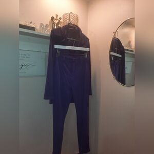 Purple Women's Jumpsuit Set - Sleek Two-Piece Pant & Top